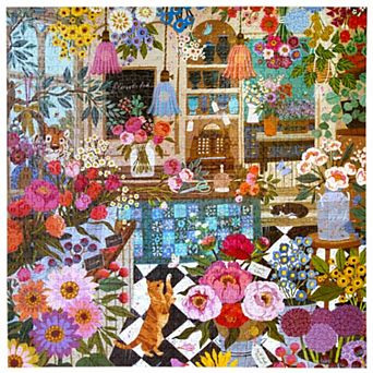 eeBoo Piece & Love 1000 pc Jigsaw Puzzle Floral Scene