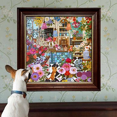eeBoo Piece & Love 1000-Piece Jigsaw Puzzle Floral Scene