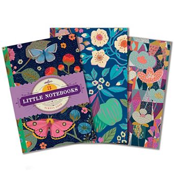 eeBoo Victoria's Little Notebooks 3-Pack Nature Themed Journals 64-Page Each