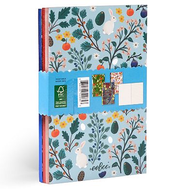 eeBoo Nature Themed 3-Pack Little Notebooks Portable Size