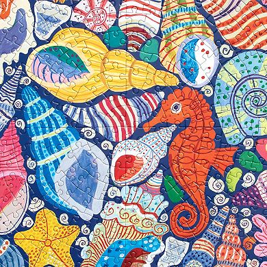 eeBoo Piece & Love 500-Piece Round Jigsaw Puzzle Underwater Ocean Theme
