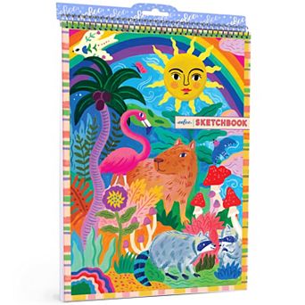 eeBoo Sketchbook 60-Page Whimsical Spiral Bound Pad Kids Art Supplies