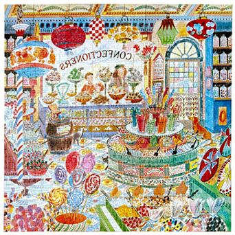 eeBoo Piece & Love 1000 pc Jigsaw Puzzle Whimsical Candy Store Scene
