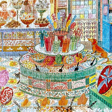 eeBoo Piece & Love 1000-Piece Jigsaw Puzzle Whimsical Candy Store Scene