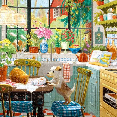 eeBoo Springtime Kitchen 1000-Piece Jigsaw Puzzle Glossy High-Quality Pieces