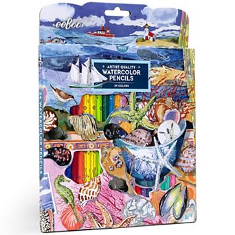 eeBoo 24 pc Artist Quality Watercolor Pencils with Stylish Foil Design