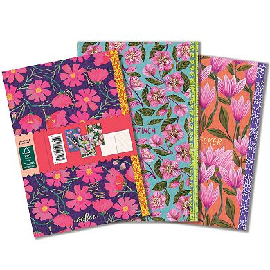 eeBoo Birds 3-Pack Nature Themed Little Notebooks