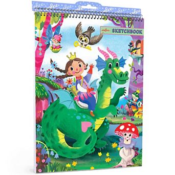 eeBoo Fairytale Dragon Sketchbook 60-Page Spiral Bound Art Pad