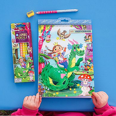 eeBoo Fairytale Dragon Sketchbook 60-Page Spiral Bound Art Pad