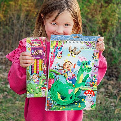 eeBoo Fairytale Dragon Sketchbook 60-Page Spiral Bound Art Pad