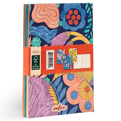 eeBoo Cecilia's Little Notebooks 3-Pack Nature Themed Journals 64pg Each