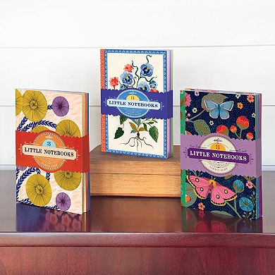 eeBoo Cecilia's Little Notebooks 3-Pack Nature Themed Journals 64pg Each