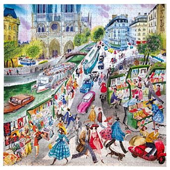 eeBoo Piece & Love Paris Bookseller 1000 pc Jigsaw Puzzle