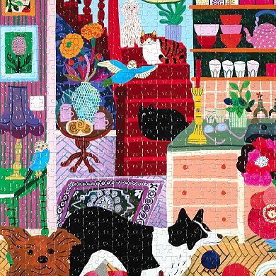 eeBoo Pets in the Kitchen 1000-Piece Jigsaw Puzzle Glossy High-Quality Pieces
