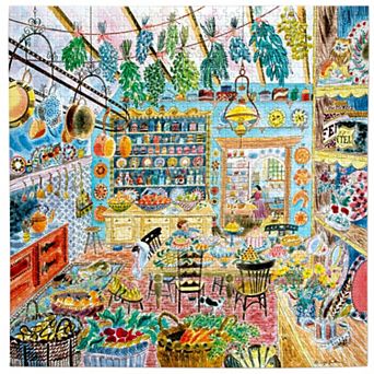 eeBoo Victorian Kitchen 1000 pc Puzzle Cozy 19th-Century Baking Scene Jigsaw