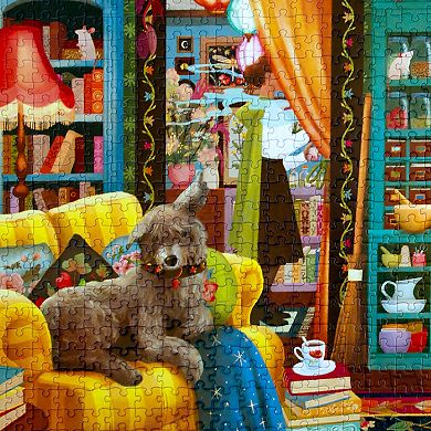 eeBoo Sorcerer's Den 1000-Piece Puzzle Magical & Cozy Clutter Home Scene