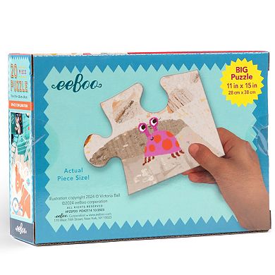 eeBoo Space Exploration 20-Piece Jigsaw Puzzle Oversized Glossy High-Quality Pieces