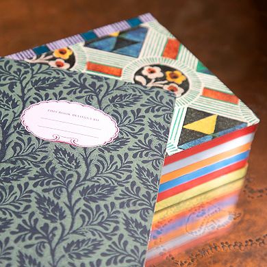 eeBoo Saxton's Pattern Gilded Journal Hardcover 112 Dotted & Lined Pages Adult Diary Book
