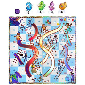 eeBoo Slips & Ladders Dragon Edition Whimsical Fantasy Theme Board Game