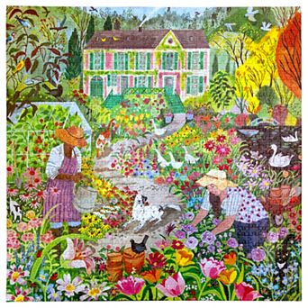 eeBoo French Flower Garden 1000 pc Jigsaw Puzzle