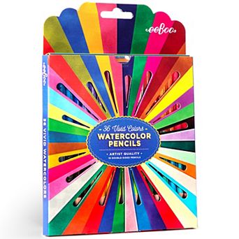 eeBoo Watercolor Pencils 18 Double-Sided Pieces Artist Quality Art Supplies