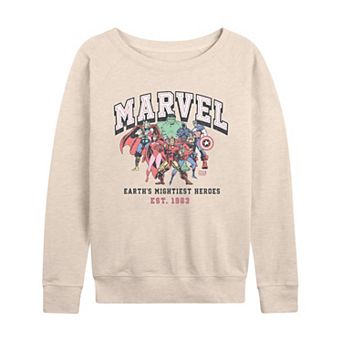 Women's Marvel Earth's Mightiest Heroes French Terry Long Sleeve Tee