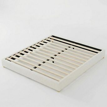 Cloud Bed Frame with Solid Wood Round Legs No Box Spring Needed