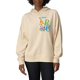 Women's Dr. Seuss's ABC Oversized Fleece Hoodie Sweatshirt