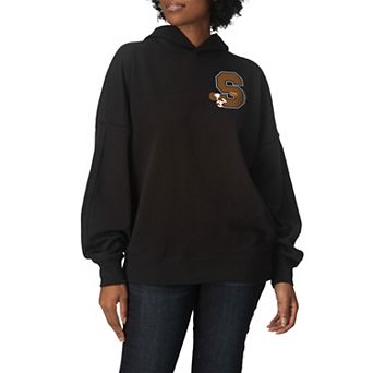 Women's Peanut Snoopy Collegiate Football Oversized Fleece Hoodie Sweatshirt