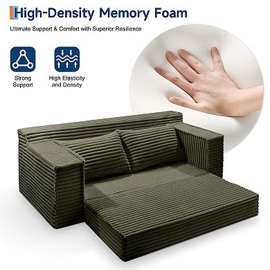 Convertible Sofa Bed, Boneless Couch Bed, Loveseat Sleeper Sofa, for Living Room Bedroom