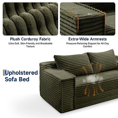 Convertible Sofa Bed, Boneless Couch Bed, Loveseat Sleeper Sofa, for Living Room Bedroom