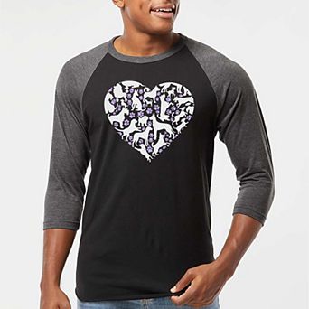 Dog Heart - Men's Raglan Baseball Word Art T-Shirt