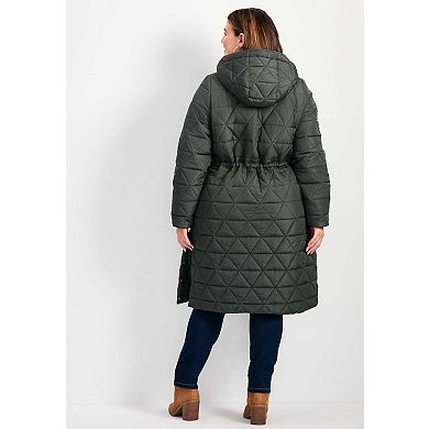 Avenue Women's Plus Size Quinn Longline Puffer Jacket