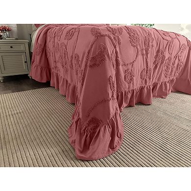 BrylaneHome Garden Ruffle Bedspread Set
