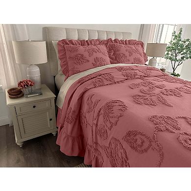 BrylaneHome Garden Ruffle Bedspread Set