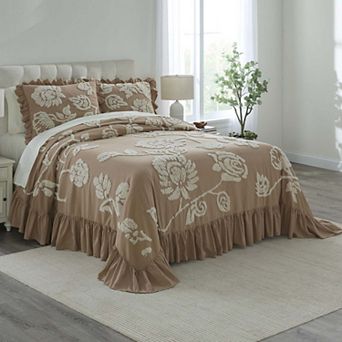 BrylaneHome Garden Ruffle Bedspread Set