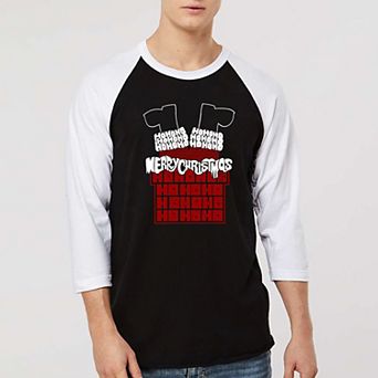 Chimney Santa - Men's Raglan Baseball Word Art T-Shirt