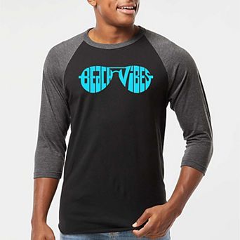Beach Vibes - Men's Raglan Baseball Word Art T-Shirt