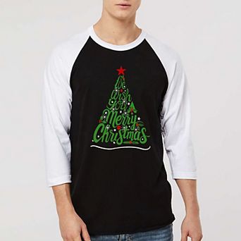 We Wish You A Merry Christmas - Men's Raglan Baseball Word Art T-Shirt