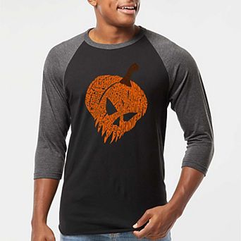 Evil Pumpkin - Men's Raglan Baseball Word Art T-Shirt