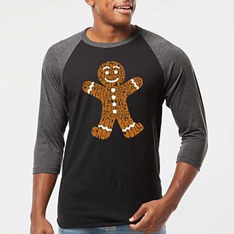 Gingerbread - Men's Raglan Baseball Word Art T-Shirt