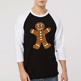 Gingerbread - Men's Raglan Baseball Word Art T-Shirt