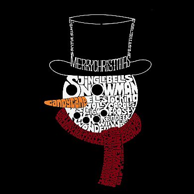 Snowman Face - Men's Raglan Baseball Word Art T-Shirt
