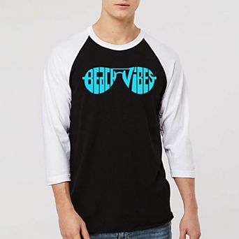 Beach Vibes - Men's Raglan Baseball Word Art T-Shirt