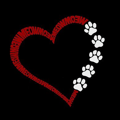 Meow Heart - Men's Raglan Baseball Word Art T-Shirt