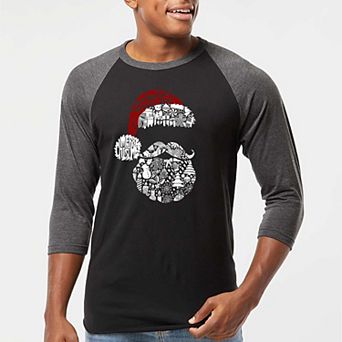 Santa Pics - Men's Raglan Baseball Word Art T-Shirt
