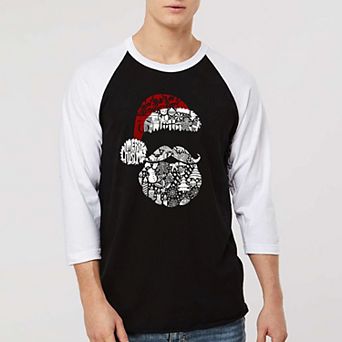 Santa Pics - Men's Raglan Baseball Word Art T-Shirt