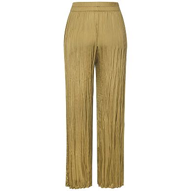 Lascana Women's Flowy Textured Pull On Pants