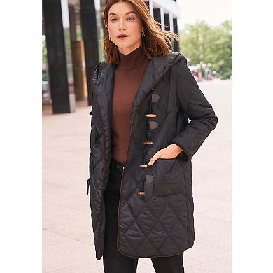 Jessica London Women's Plus Size Quilted Toggle Jacket