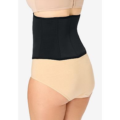 Secret Solutions Women's Plus Size Firm Flex Zip Corset Waist